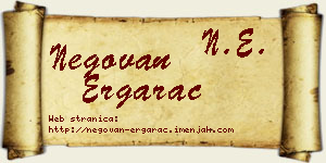 Negovan Ergarac vizit kartica